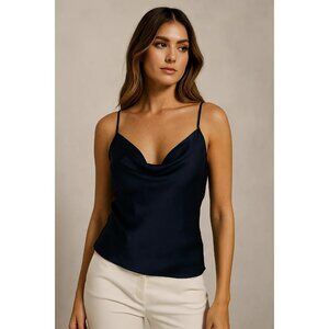 AQUA New Navy Blue Cami Tank Top, size Medium